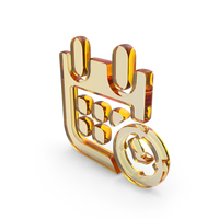 Orange Glass Calendar Reminder Symbol PNG & PSD Images