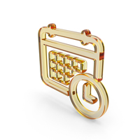 Orange Glass Calendar Reminder Symbol PNG & PSD Images