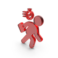 Red Glass Hurry Work Time Symbol PNG & PSD Images
