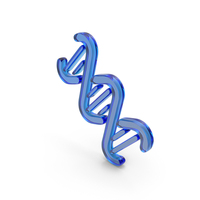 Blue Glass DNA Symbol PNG & PSD Images