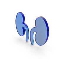 Blue Glass Kidney Symbol PNG & PSD Images