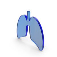 Blue Glass Lungs Symbol PNG & PSD Images