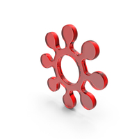 Red Glass Virus Symbol PNG & PSD Images