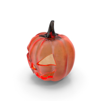 Orange Glass Pumpkin Face PNG & PSD Images