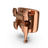 Self Ligating Dental Braces Bracket Copper Close PNG & PSD Images