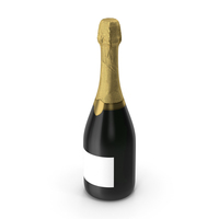 Blank Label Closed Champagne Bottle PNG & PSD Images