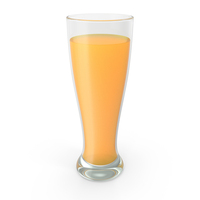 Glass Cup Pilsner with Orange Juice PNG & PSD Images