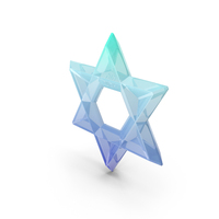 Blue Glass Star Of David Symbol PNG & PSD Images