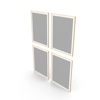 Picture Frame Wood Quad PNG & PSD Images