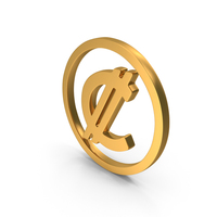 Costa Rican And Salvadoran Colon Currency Icon Gold PNG & PSD Images