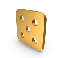 Game Dice Cubes Icon Gold PNG & PSD Images