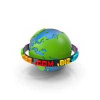 Belt Of Domain Extensions Around The World PNG & PSD Images