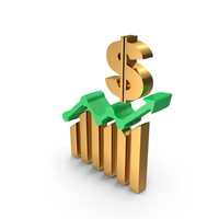 Gold Stock Market Money Dollar Graph PNG & PSD Images