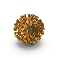 Golden Novel Corona Virus PNG & PSD Images