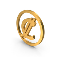 Gold Costa Rican And Salvadoran Colon Currency Icon PNG & PSD Images