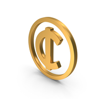 Gold Ghana Cedi Currency Symbol PNG & PSD Images