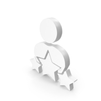 White 3 Star User Rating Symbol PNG & PSD Images