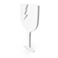 White Fragile Symbol PNG & PSD Images