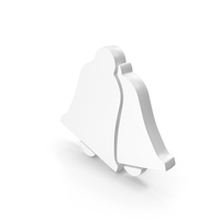 White Double Bell Notification Symbol PNG & PSD Images