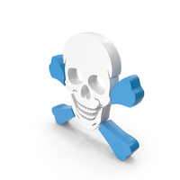 Skull Danger With Bones Logo Colour PNG & PSD Images