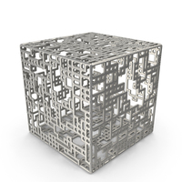 Silver Complex Geometric Shape Object PNG & PSD Images