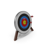 Target Stand With Three Arrow Hits PNG & PSD Images