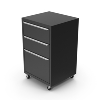 Black Filling Cabinet On Wheels PNG & PSD Images