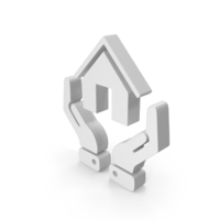 White Home In Hands Symbol PNG & PSD Images