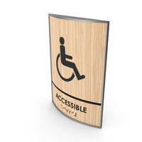 Accessible Restroom Braille Sign PNG & PSD Images