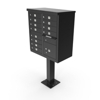 Black Twelve Door Parcel Cluster Mailbox PNG & PSD Images