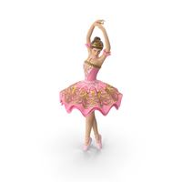 Pink Ballerina Figure PNG & PSD Images