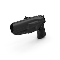 Beretta 92 Pistol With Kydex Holster Black PNG & PSD Images