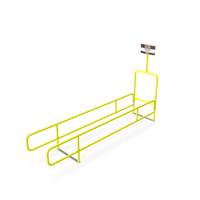 Single Yellow Grocery Cart Corral PNG & PSD Images