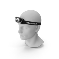 Headlamp GearLight LED on Mannequin Head PNG & PSD Images