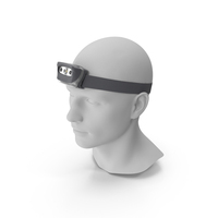 LED Head Light Grey With Mannequin Head PNG & PSD Images