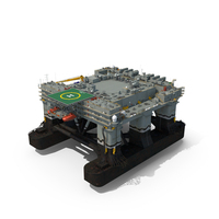 Self Propelled Twin Hulled Semi Submersible Platform PNG & PSD Images