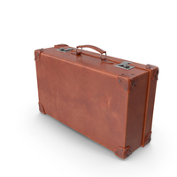 Vintage Leather Suitcase Medium Brown PNG & PSD Images