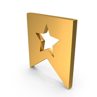 Star Book Mark Gold PNG & PSD Images