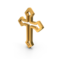 Gold Cross Icon PNG & PSD Images