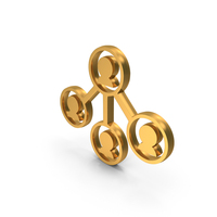 Gold Company Organization Sharing Work Icon PNG & PSD Images