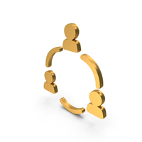 Teamwork User Icon Gold PNG & PSD Images