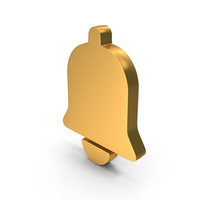 Bell Notification Logo Metallic PNG & PSD Images