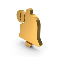 Bell Notification Warning Logo Metallic PNG & PSD Images
