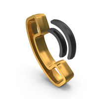 Metallic Call With Medium Signal Symbol PNG & PSD Images