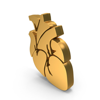 Human Medical Heart Logo Metallic PNG & PSD Images