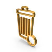 Recycle Bin Trash Tick Frame Metallic PNG & PSD Images