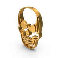 Skull Fire Danger Logo Metallic PNG & PSD Images