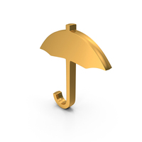 Umbrella Logo Metallic PNG & PSD Images