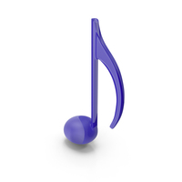 Blue Glass Music Note Symbol PNG & PSD Images