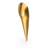 Golden Human Teeth Lower Canine PNG & PSD Images
